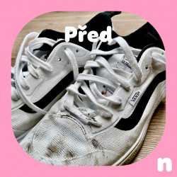 čištění tenisek nano houbičkou - před